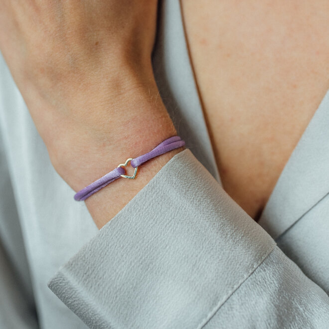 Iconic Heart Satijnkoord Armband