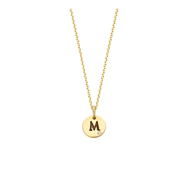 Coin Mini Ketting - 1 Coin Diamant 14K Goud