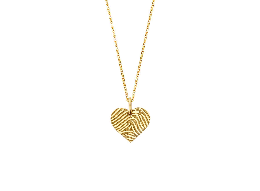 Heart Necklace Midi with Fingerprint