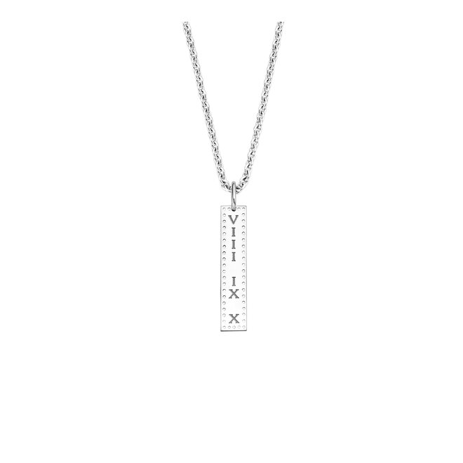 Identity Necklace Vertical Perforated Bar Men