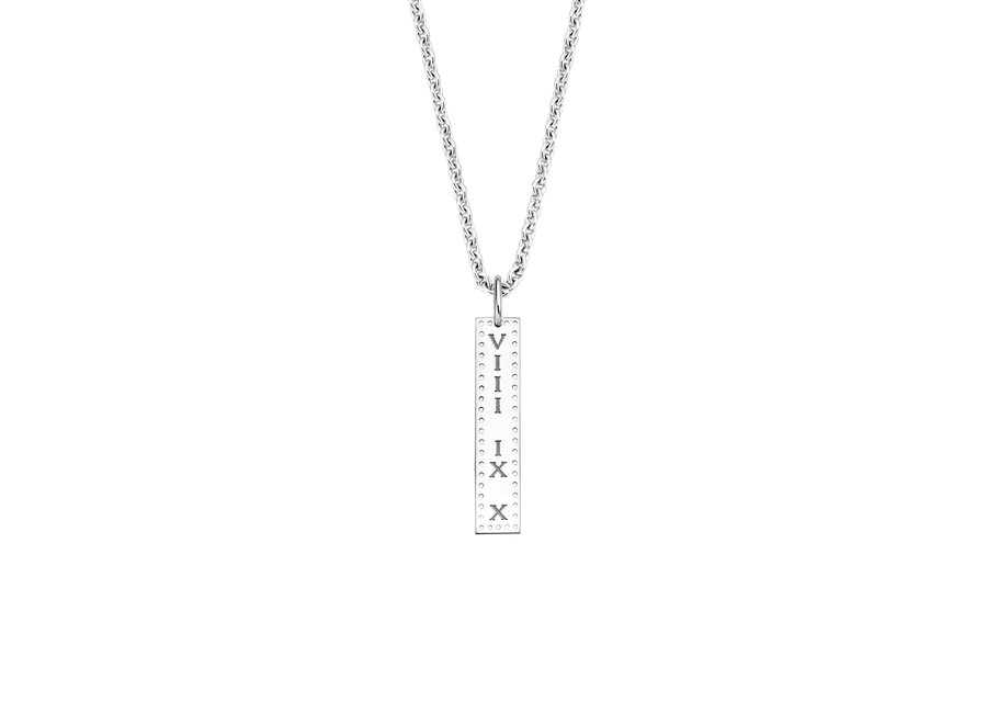 Identity Necklace Vertical Perforated Bar Men