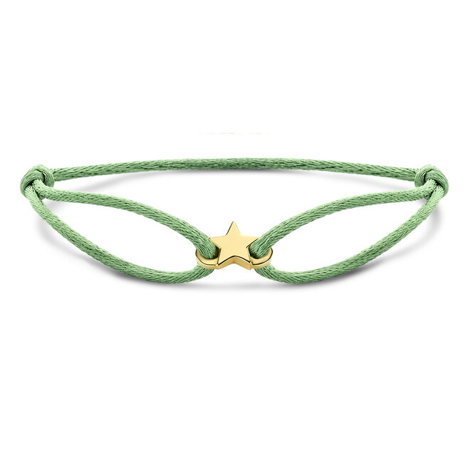 Ashes Collection Ster As Satijnkoord Armband 14K Goud