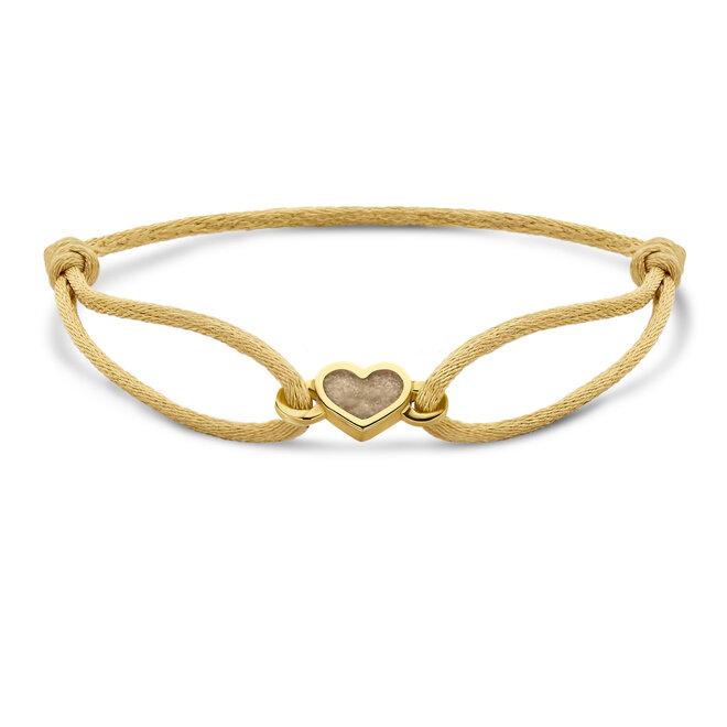 Ashes Collection Hart As Satijnkoord Armband 14K Goud