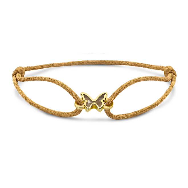 Vlinder As Satijnkoord Armband