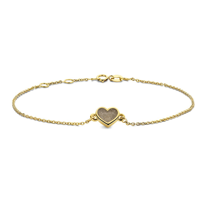Ashes Collection Hart As Armband 14K Goud