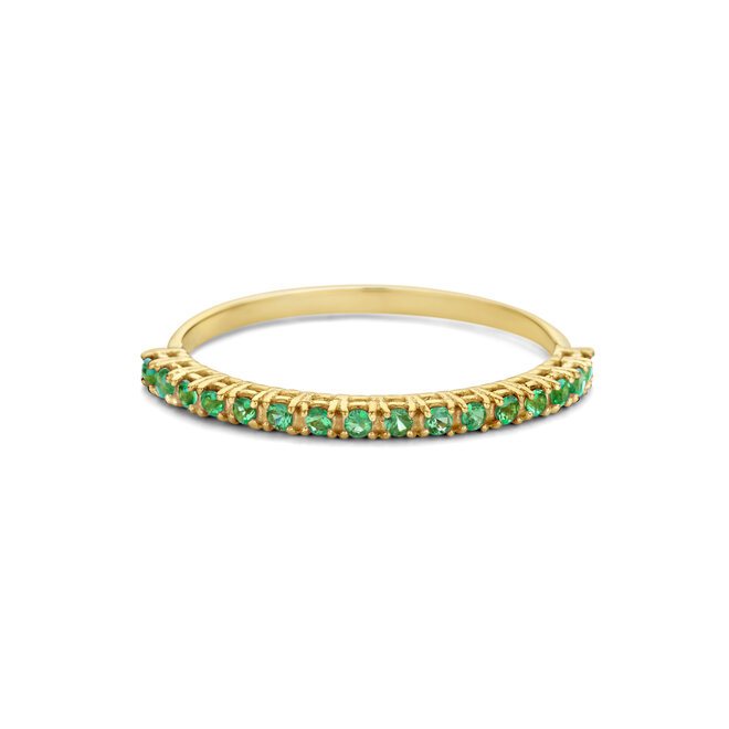 Just Diamond Tennis Ring Smaragd - Half