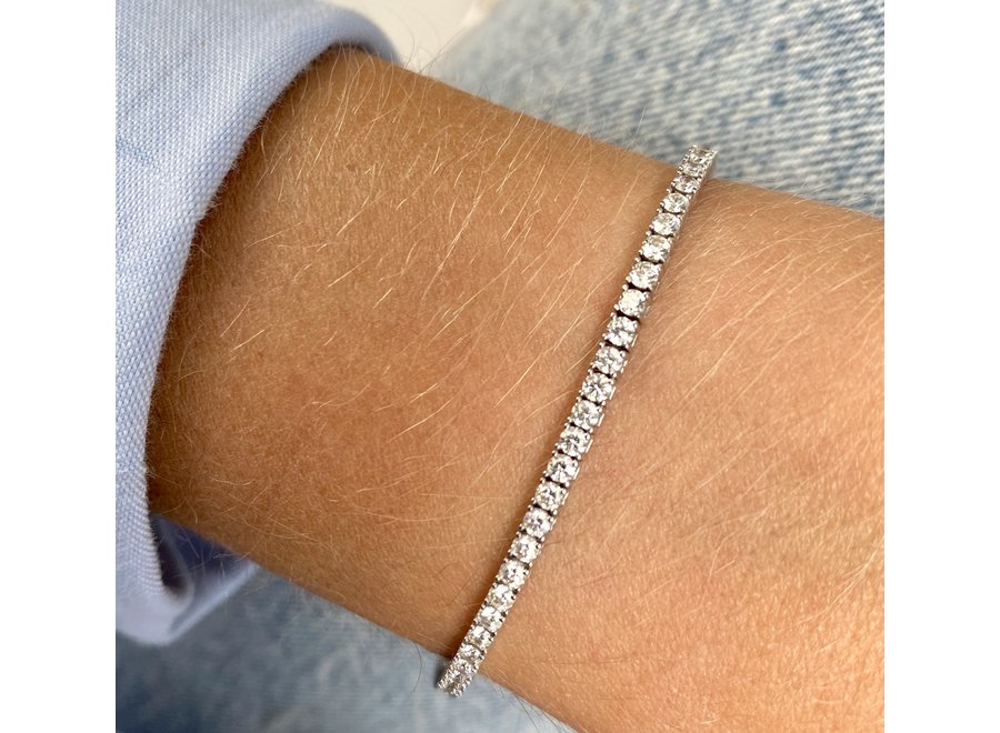 Just Diamond Tennis Bracelet White Diamond Size 1