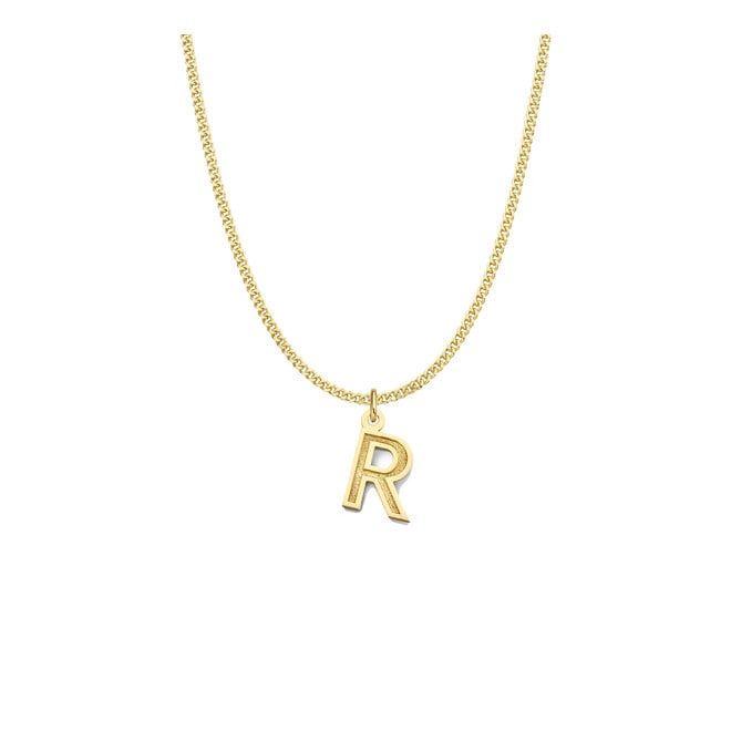 Charm Letter with Chain Necklace Petite