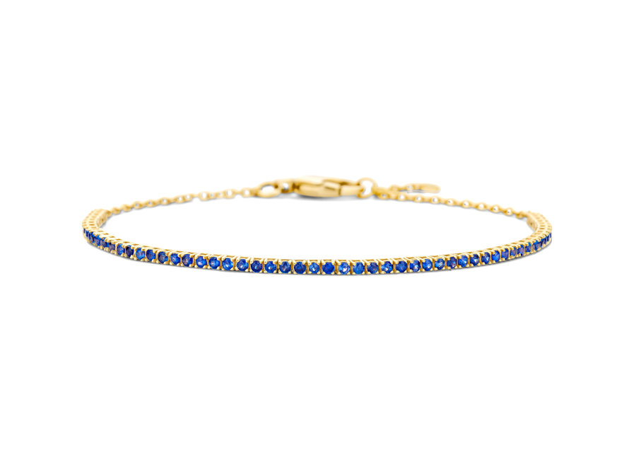 Just Diamond Tennis Bracelet Chain Sapphire Size 1