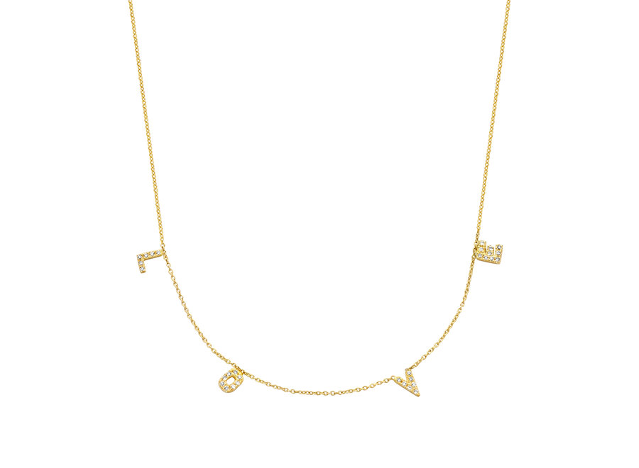 Letter M Inline Initial Necklace in 18k Gold Vermeil | Kendra Scott