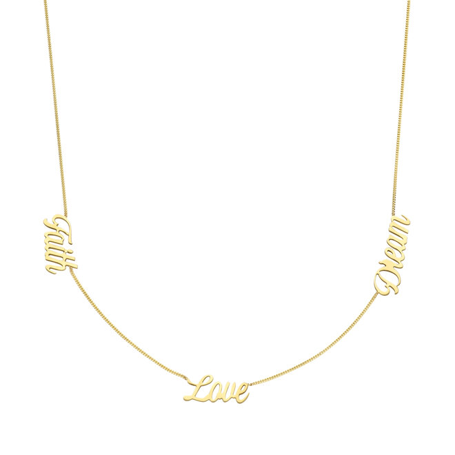 Signature Ketting - 3 Namen