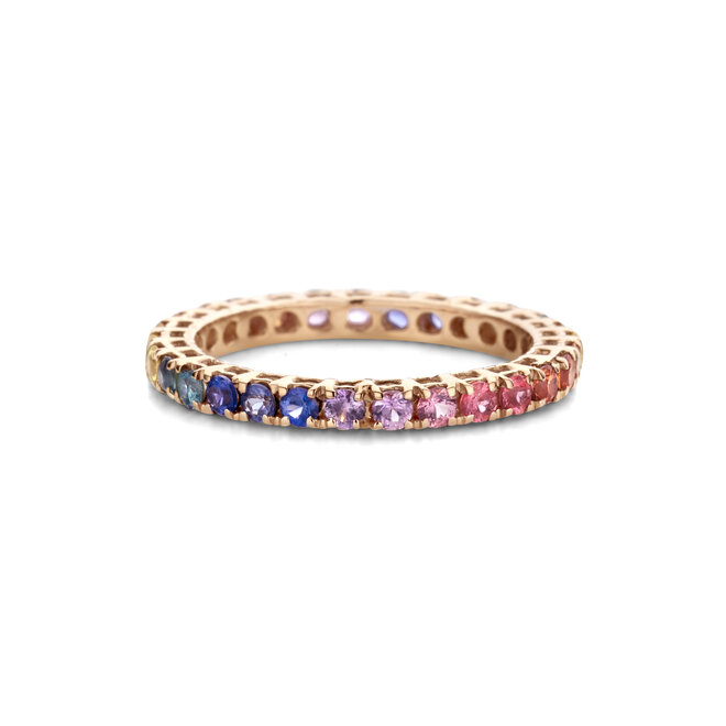 Just Diamond Tennis Ring Regenboog - Vol