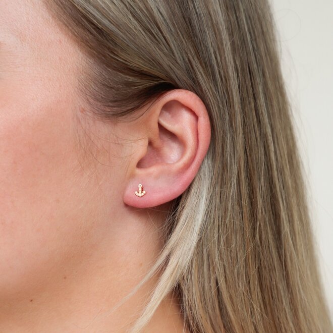 Franky's Treasure Anker Diamant Oorbel