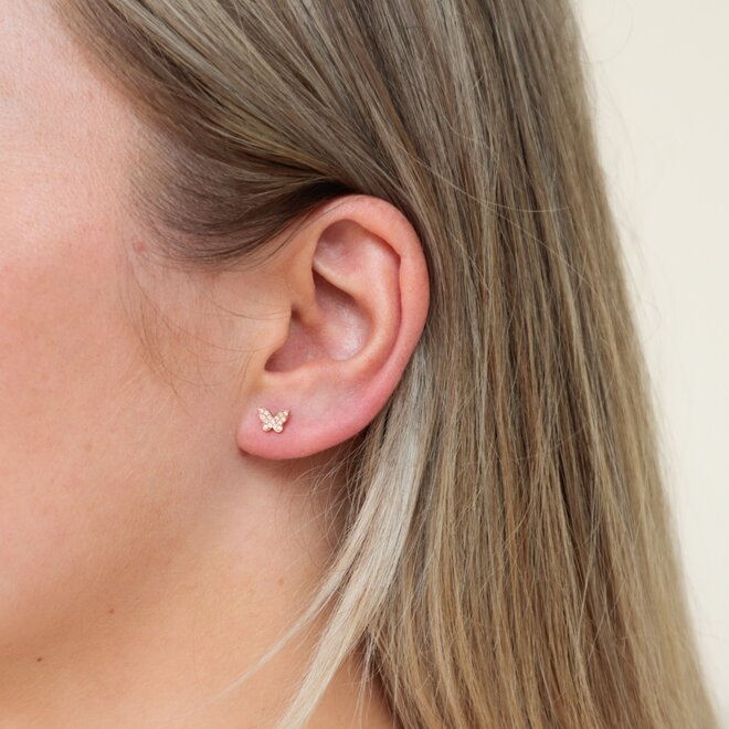 Franky's Treasure Vlinder Diamant Oorbel