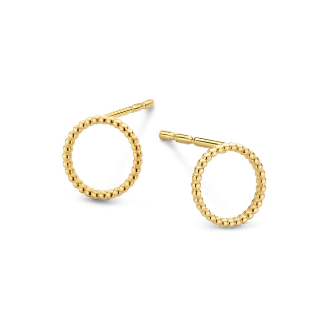 Vintage Cirkel Oorbel 14K Goud