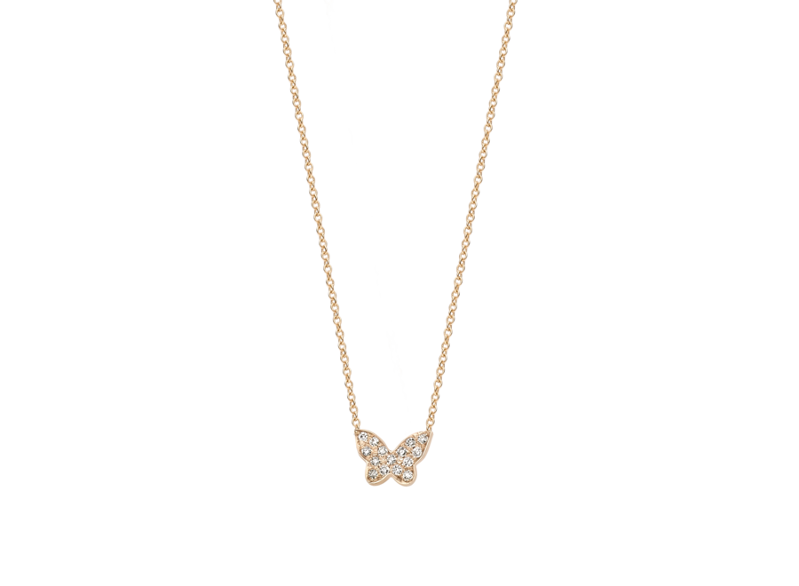 Franky's Treasure Butterfly Diamond Necklace