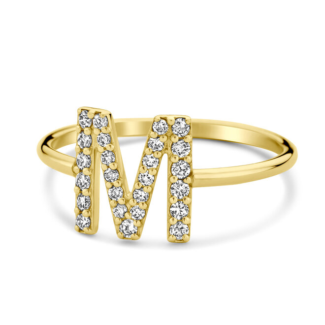 Just Diamond Letter Maxi Ring 14K Goud