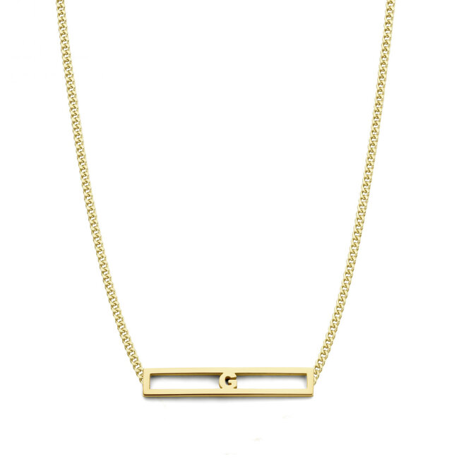 Love Bar Necklace with Chain Necklace Petite 1 Letter