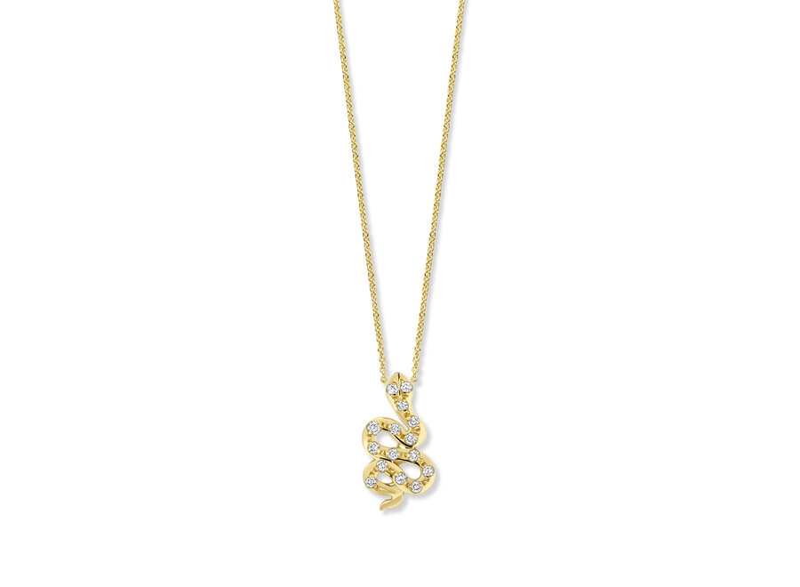 Franky's Treasure Snake Diamond Necklace