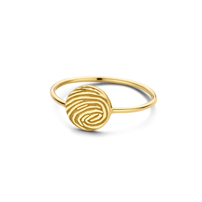 Coin Ring with Fingerprint