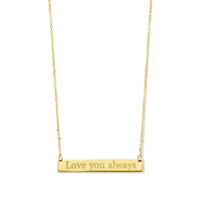 Bar Ketting Groot 14K Goud