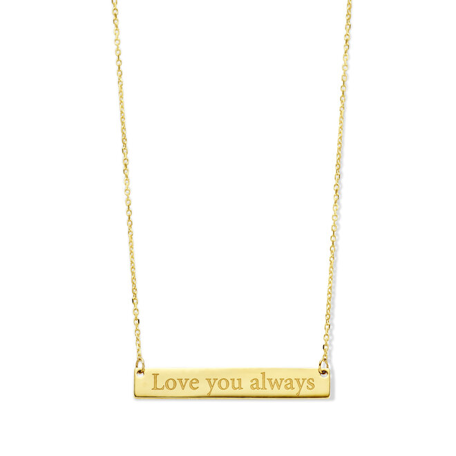 Bar Ketting Groot 14K Goud