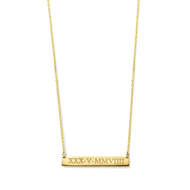 Bar Ketting Klein 14K Goud