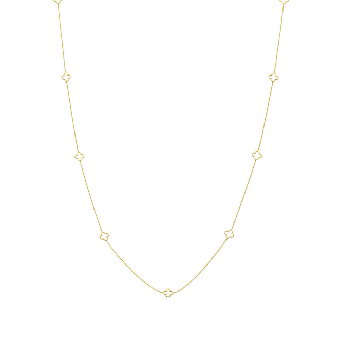 Iconic 9 Lucky Clovers Ketting - 90 cm