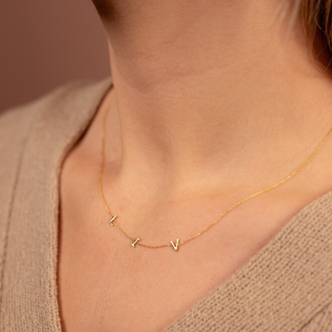 Love Letter Ketting - 3 Initialen