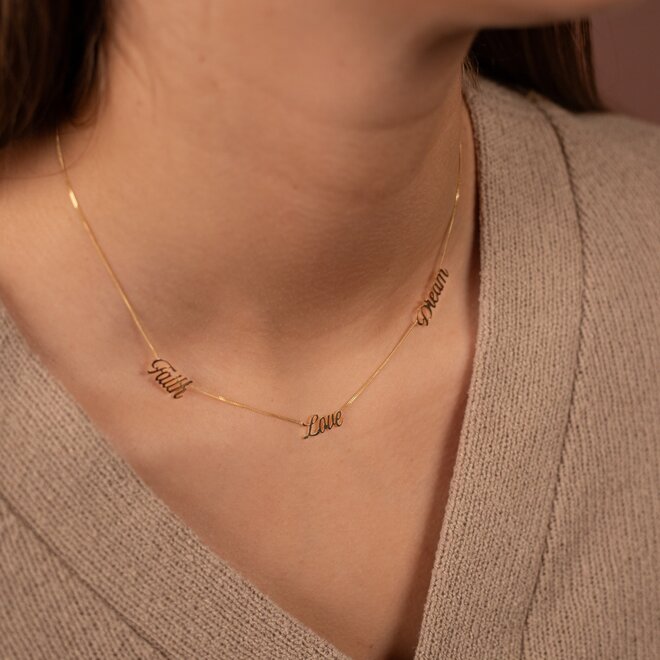 Signature Ketting - 3 Namen