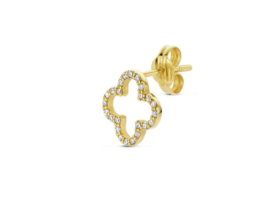 Iconic Lucky Clover Diamond Stud Earring