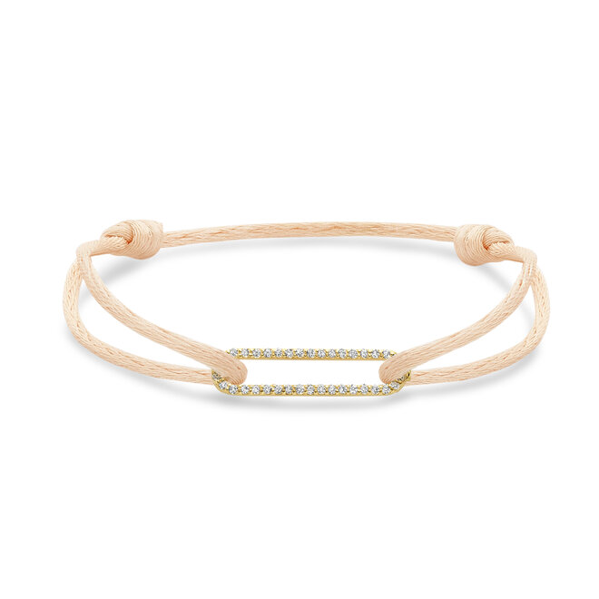 Iconic Link Diamant Satijnkoord Armband