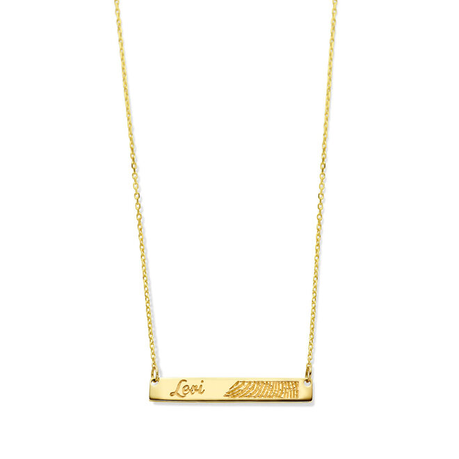 Bar Ketting Mini 14K Goud