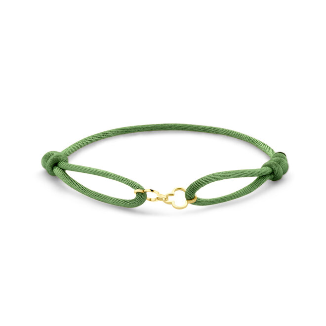 Iconic Double Clover Satijnkoord Armband