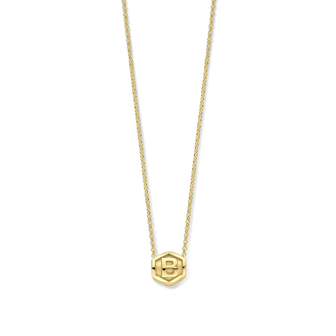 Honey Bee Ketting - 1 Initiaal 14K Goud