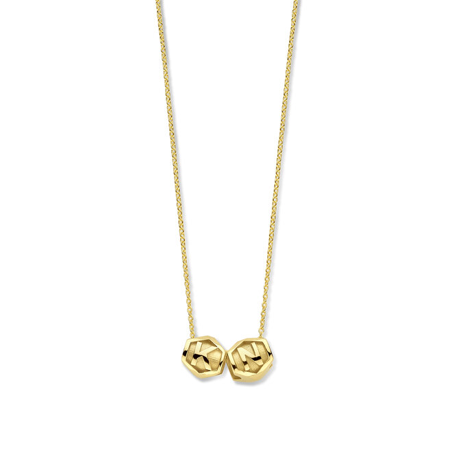 Honey Bee Ketting - 2 Initialen 14K Goud