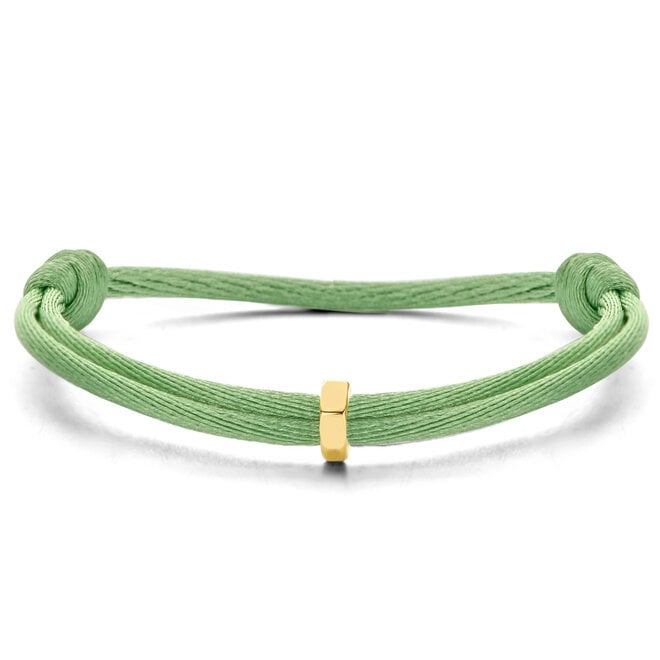 Charm Bolt Satin Cord Bracelet 14K Gold