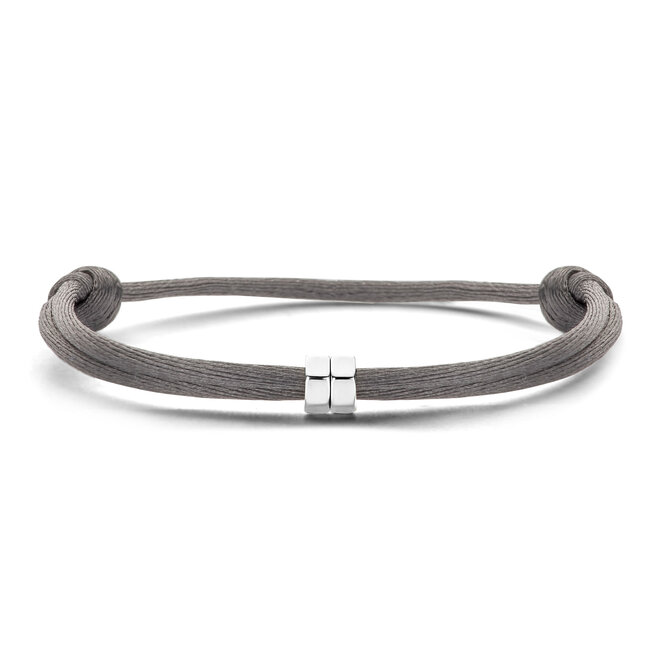 Charm Bolt Satijnkoord Armband Heren - 2 Bolts 14K Goud