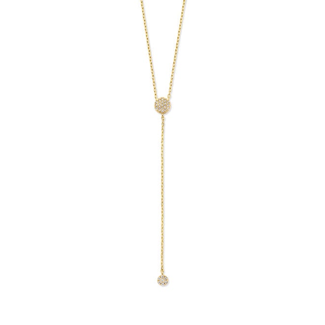 Universe Dubbele Diamant Zon Ketting 14K Goud