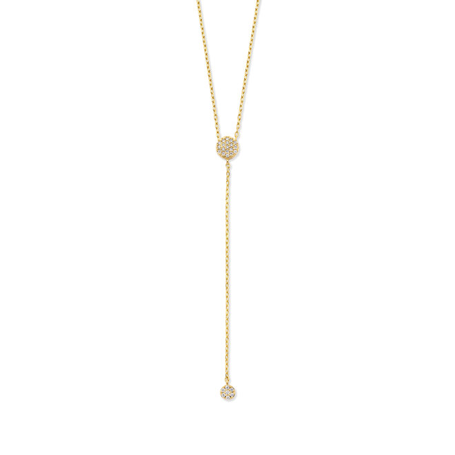 Universe Dubbele Diamond Sun Necklace 14K Gold