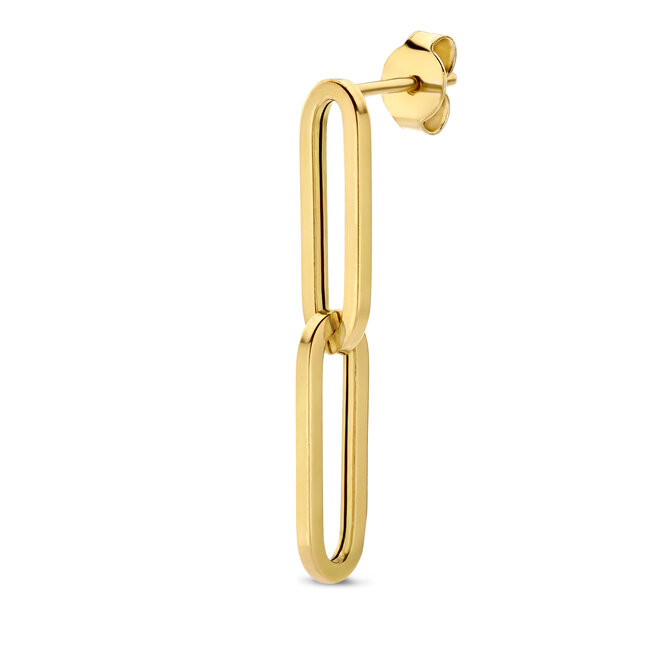 Charm 2 Links Earrings 14K Gold