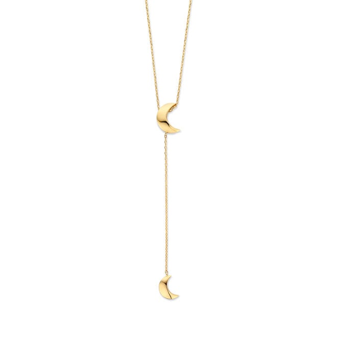 Universe Dubbele Maan Ketting 14K Goud