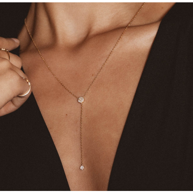 Universe Dubbele Diamant Zon Ketting