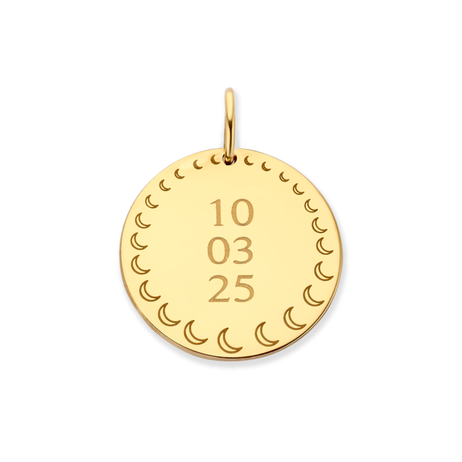 Universe Maan Bedel 14K Goud