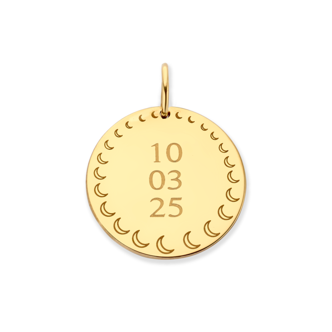Universe Moon Charm 14K Gold