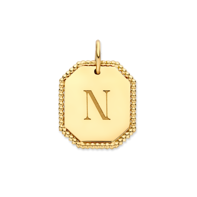 Tag Bullet Charm 14K Gold