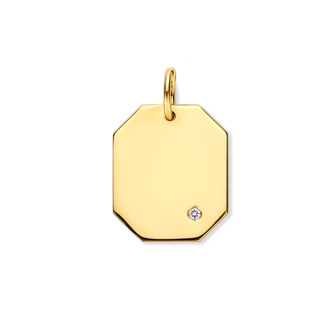 Tag Diamant Bedel 14K Goud