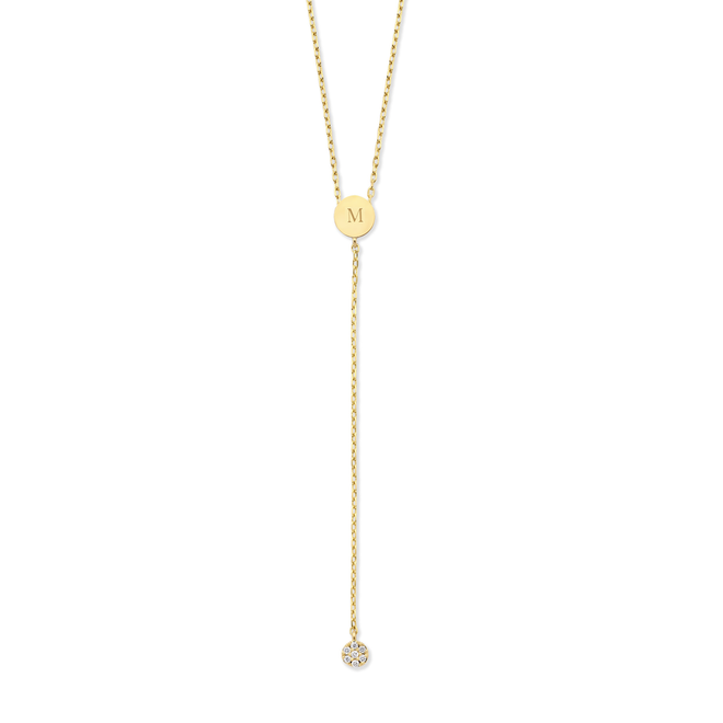 Universe Dubbele Zon Ketting - met gravering en diamant