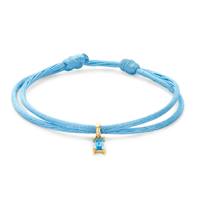 Charm Geboortesteen Bedel Baguette 14K Goud