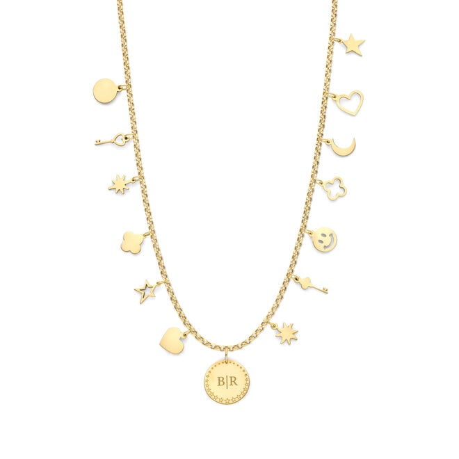 Charm Bedel Open Sleutel 14K Goud